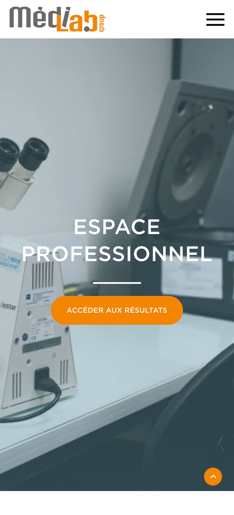 Médilab Group — Espace Professionnel (mobile), original
